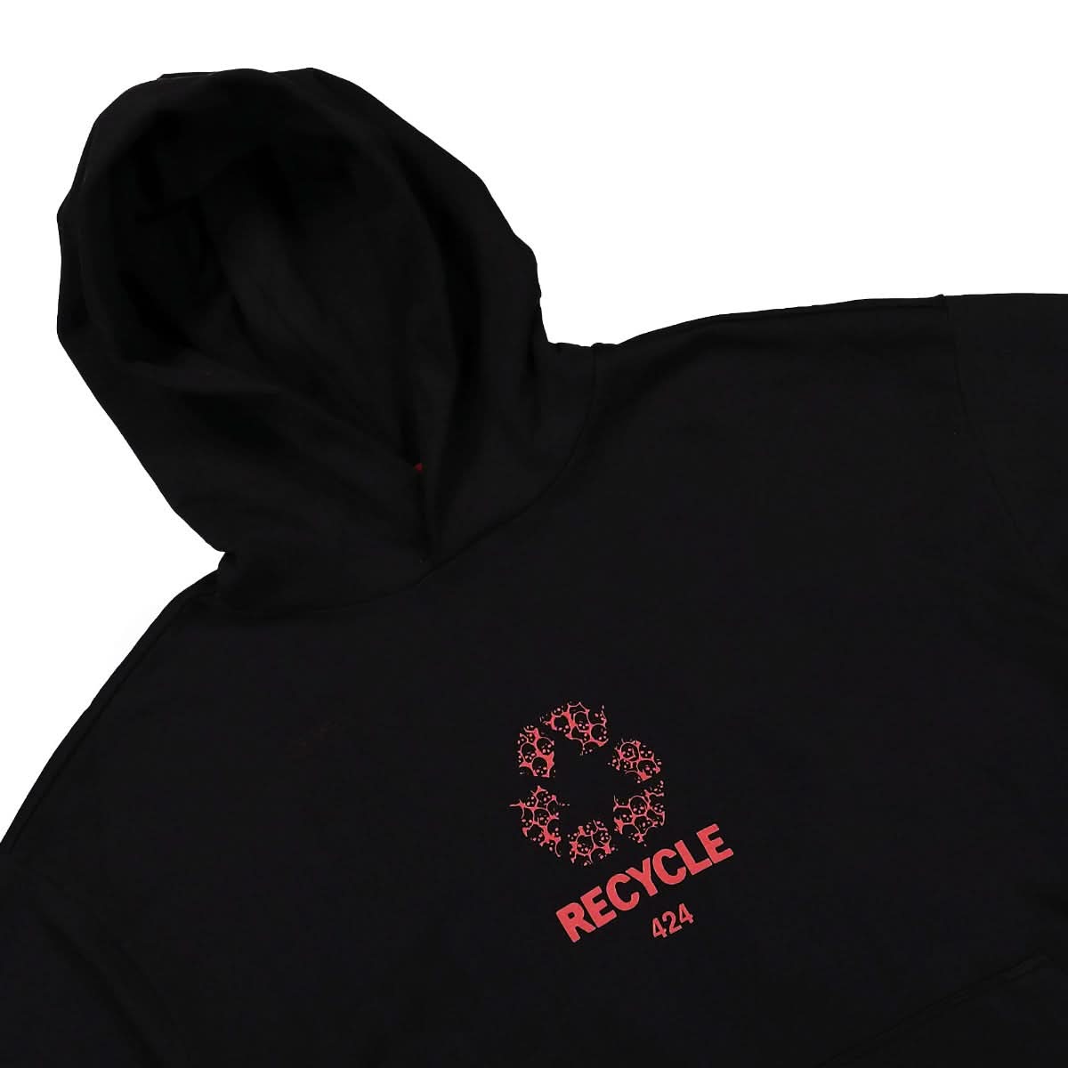 424 Printed Hoodie Oversize Black,Red Detail view 3 | Gate