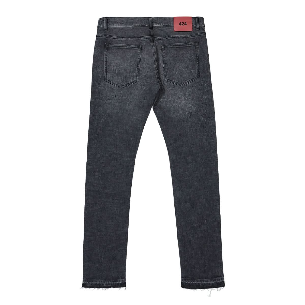 424 Slim Fit Trousers Grey Detail view 1 | Gate