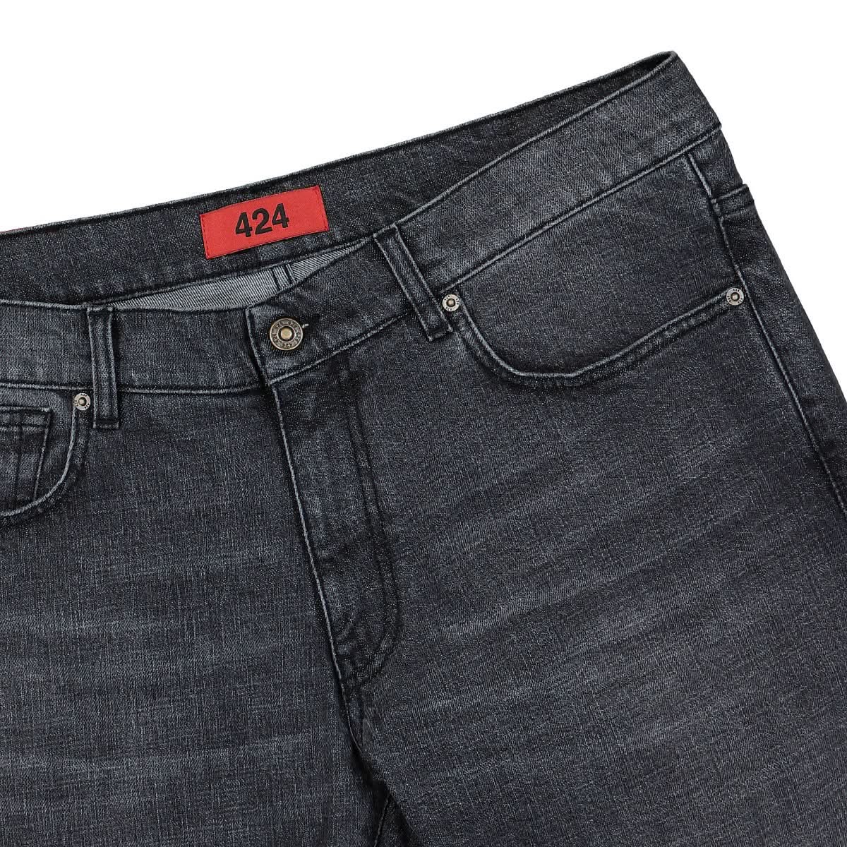 424 Slim Fit Trousers Grey Detail view 4 | Gate