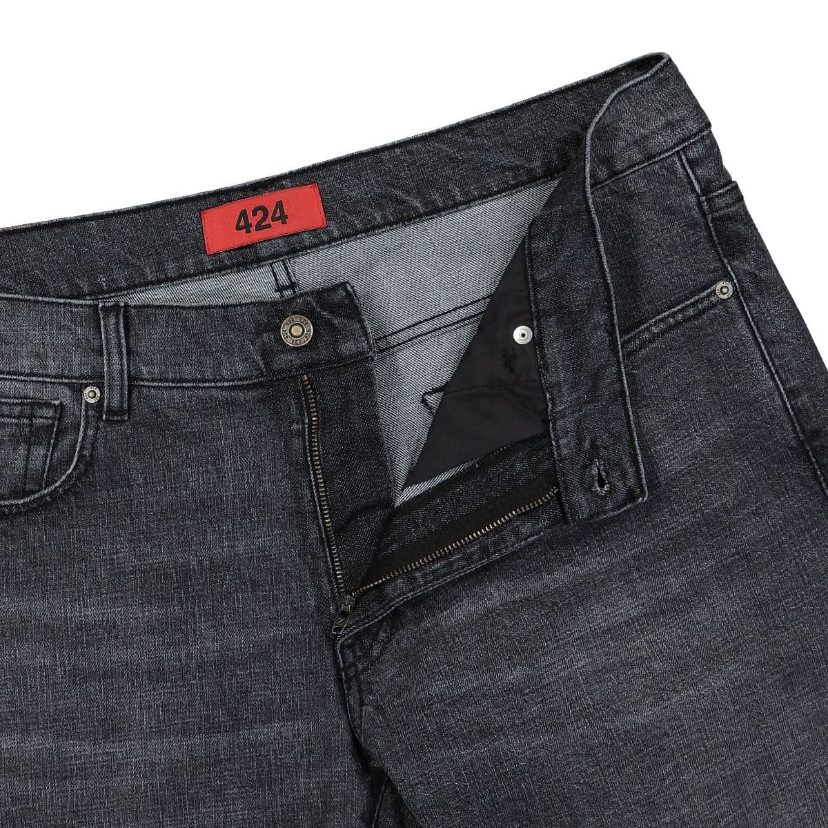 424 Slim Fit Trousers Grey Detail view 5 | Gate