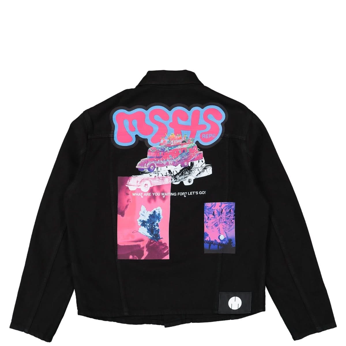MSFTSrep Printed Denim Jacket Multicolor Detail view 2 | Gate