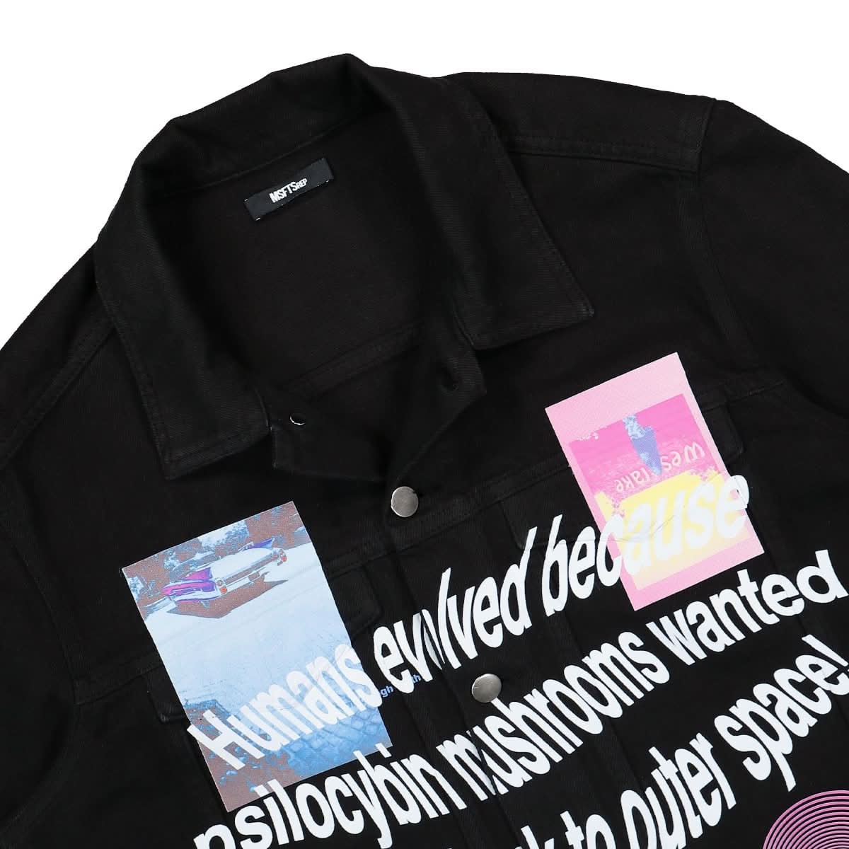 MSFTSrep Printed Denim Jacket Multicolor Detail view 3 | Gate