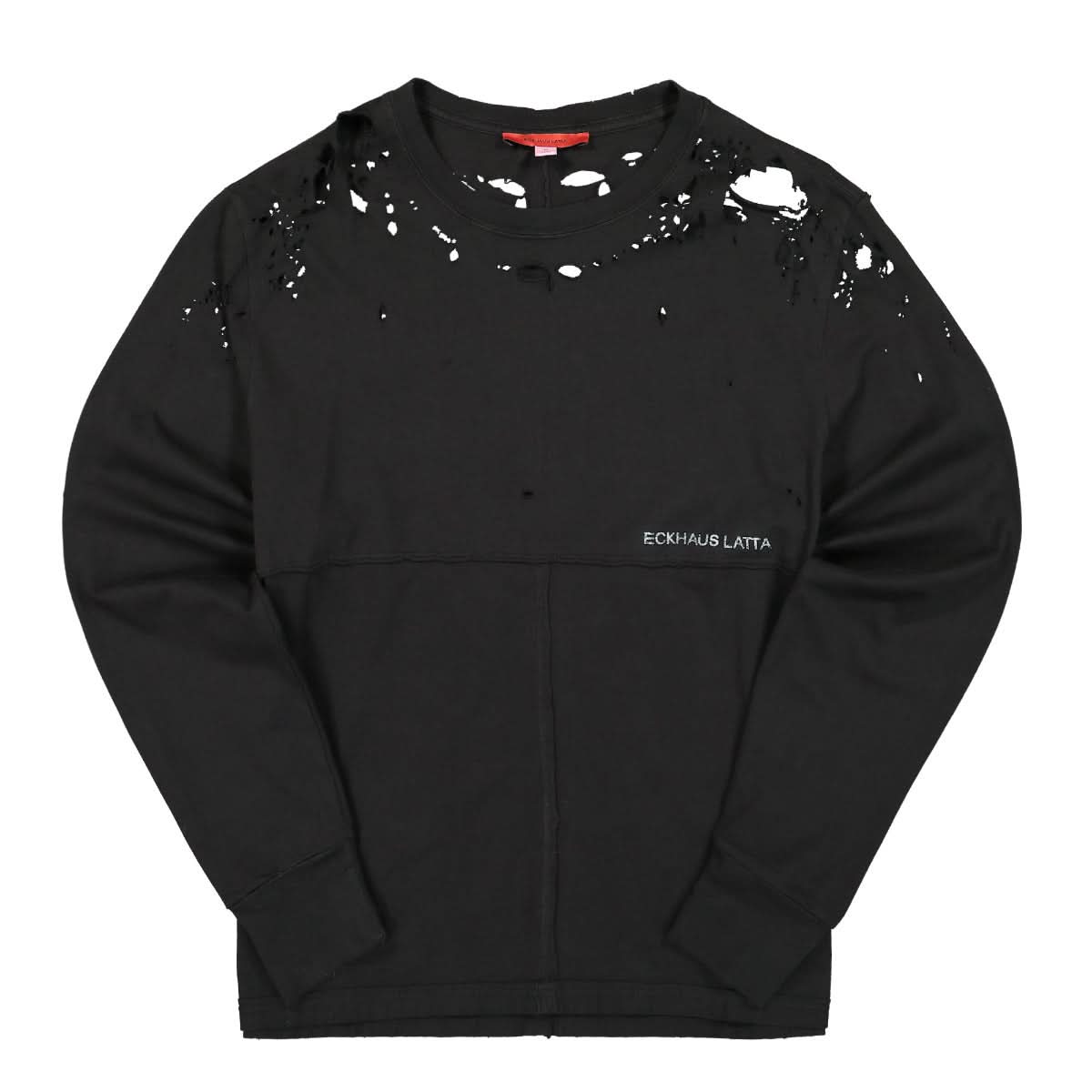 Eckhaus Latta Lapped Longsleeve Shirt Black Detail view 1 | Gate