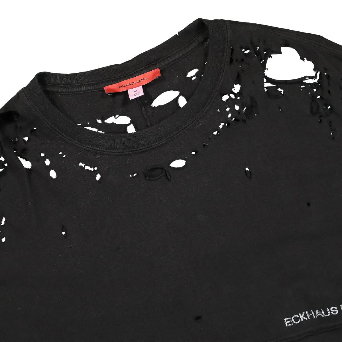 Eckhaus Latta Lapped Longsleeve Shirt Black Detail view 3 | Gate