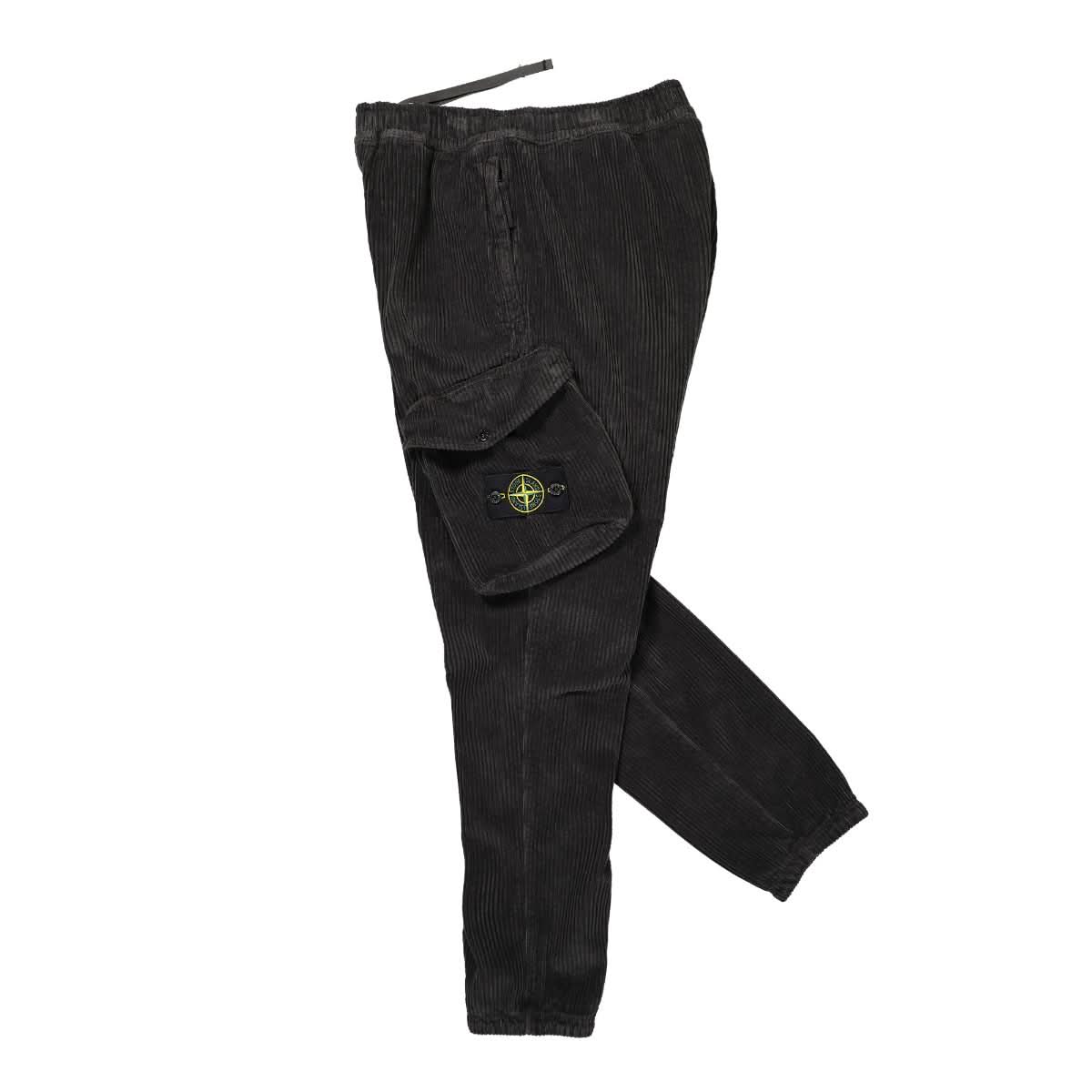 Stone Island Corduroy Pants Black Detail view 5 | Gate