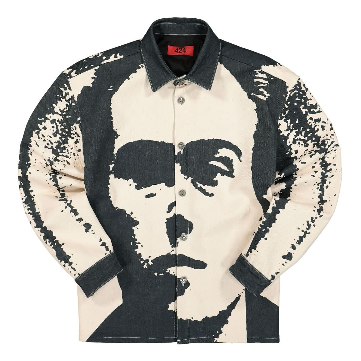 424 Master Martin Trucker Jacket Black,White Detail view 3 | Gate