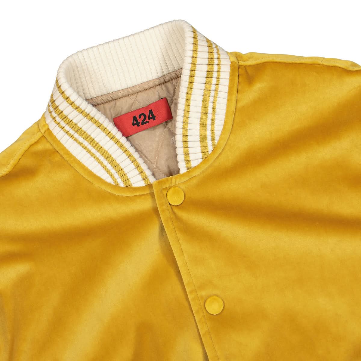 424 Varsity Contrast Jacket Beige Detail view 3 | Gate