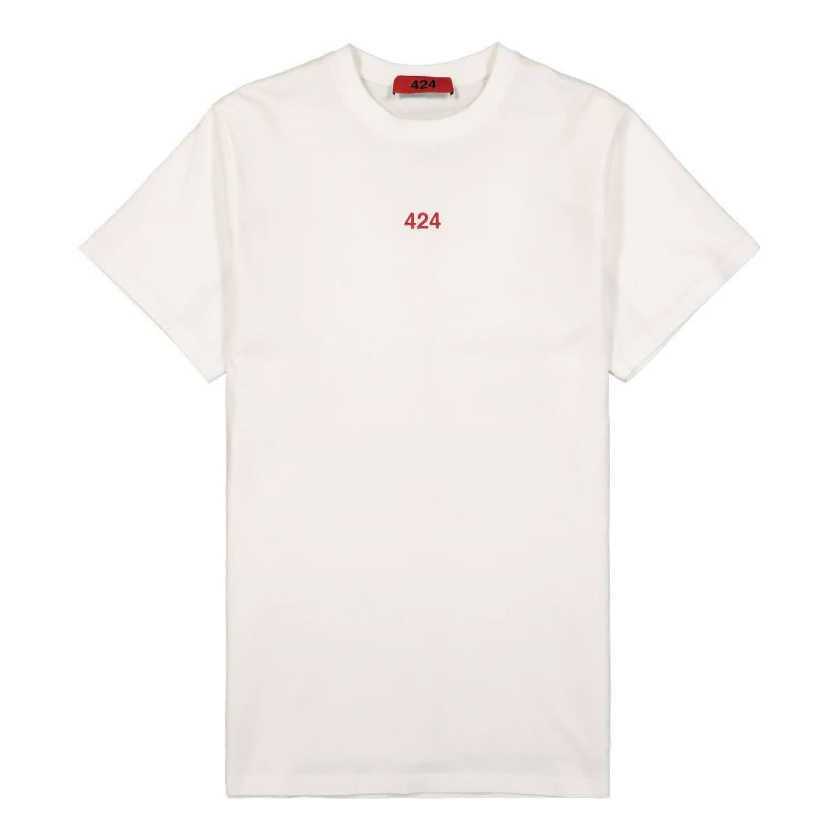 424 Alias Red Logo T-Shirt White Detail view 1 | Gate