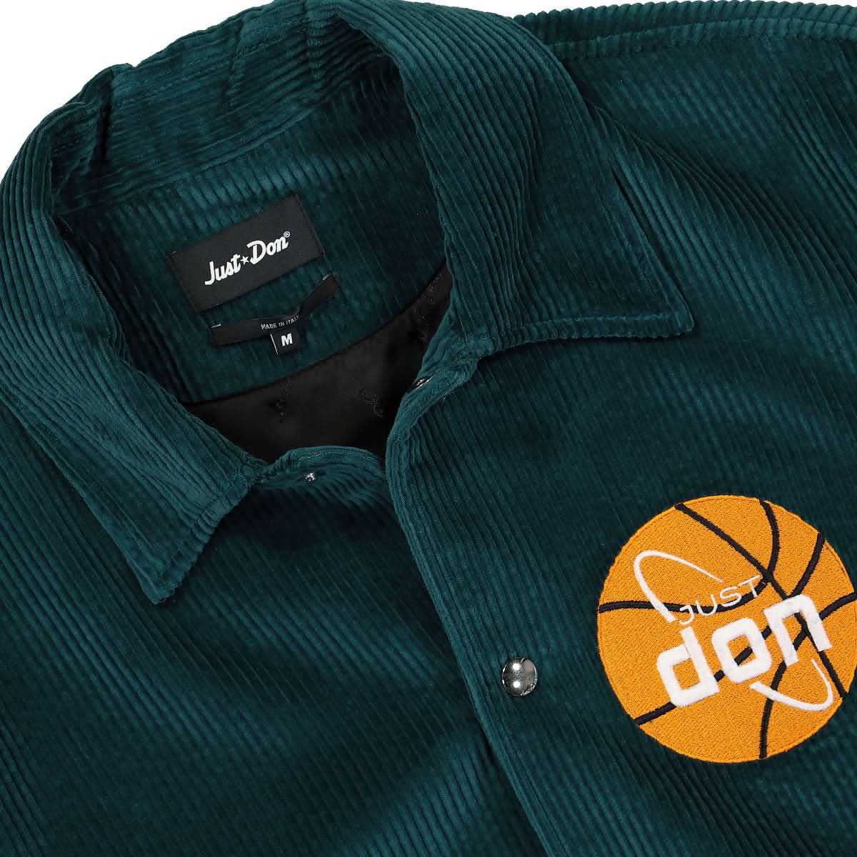 Just Don Plain Corduroy Jacket Green Detail view 3 | Gate