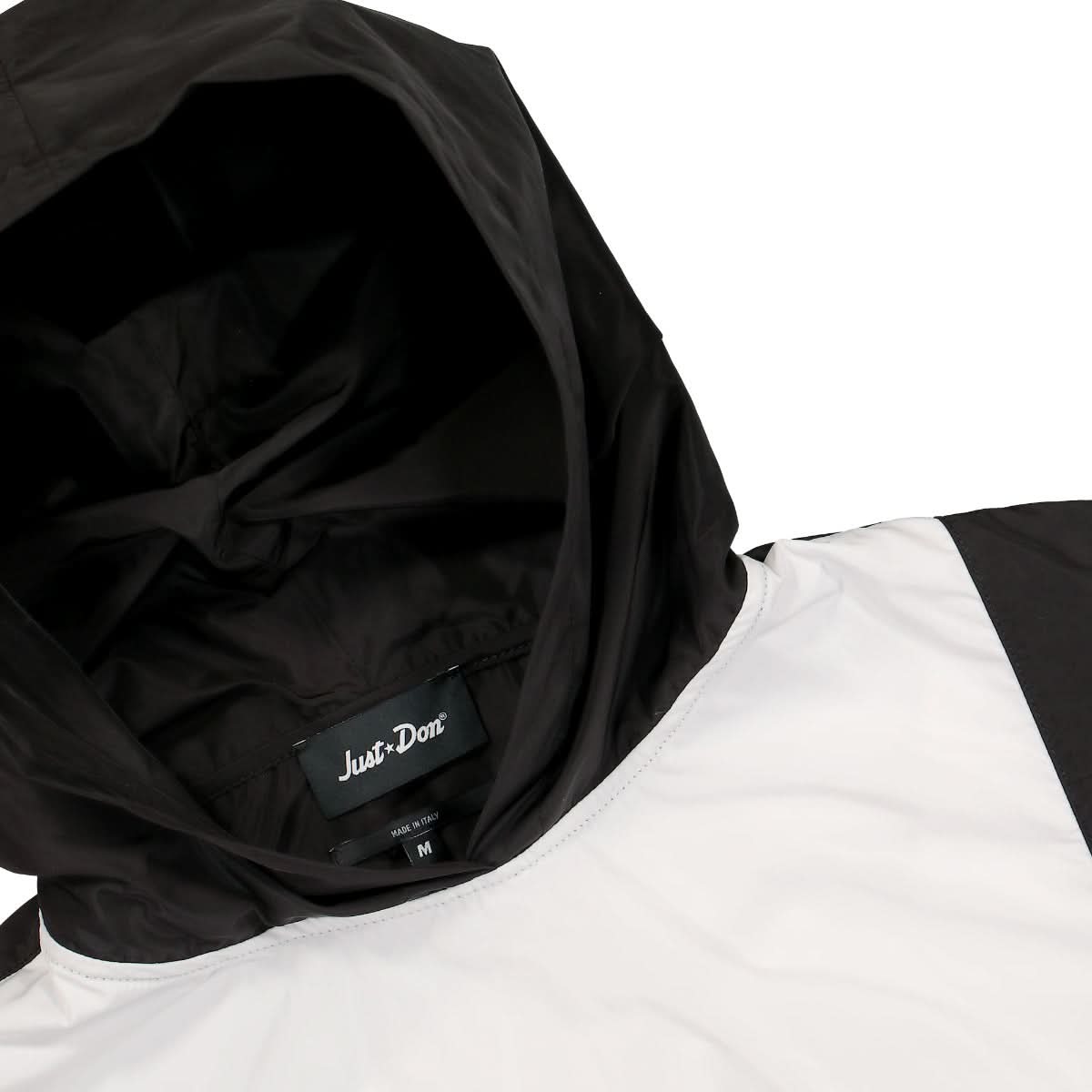 Just Don Memory Taffetas Hoodie Black,White Detail view 3 | Gate