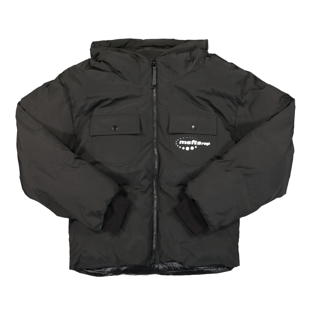 MSFTSrep Astroquiggle Anorak Puffer Jacket Black Detail view 1 | Gate
