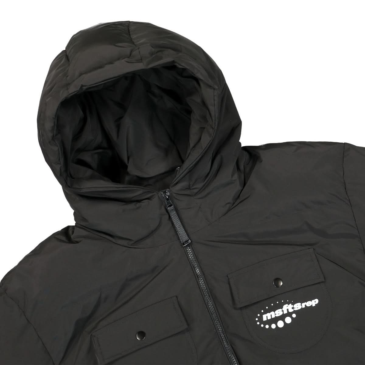 MSFTSrep Astroquiggle Anorak Puffer Jacket Black Detail view 3 | Gate