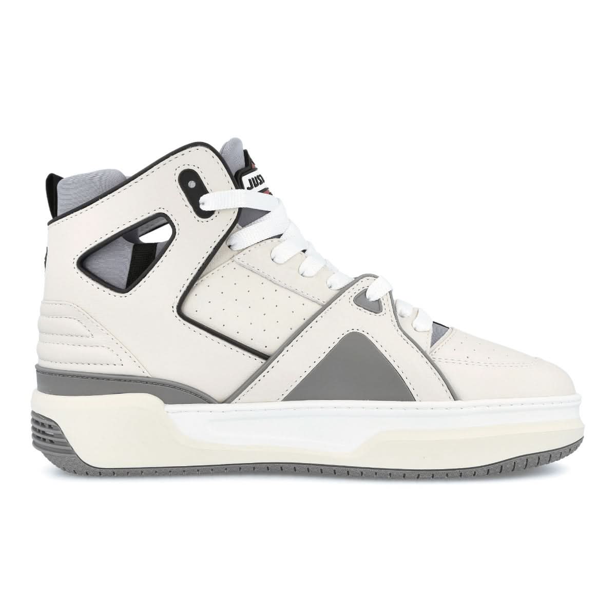Just Don Basketball Courtside Hi Grey,White Sneaker Detail view 3 | Gate