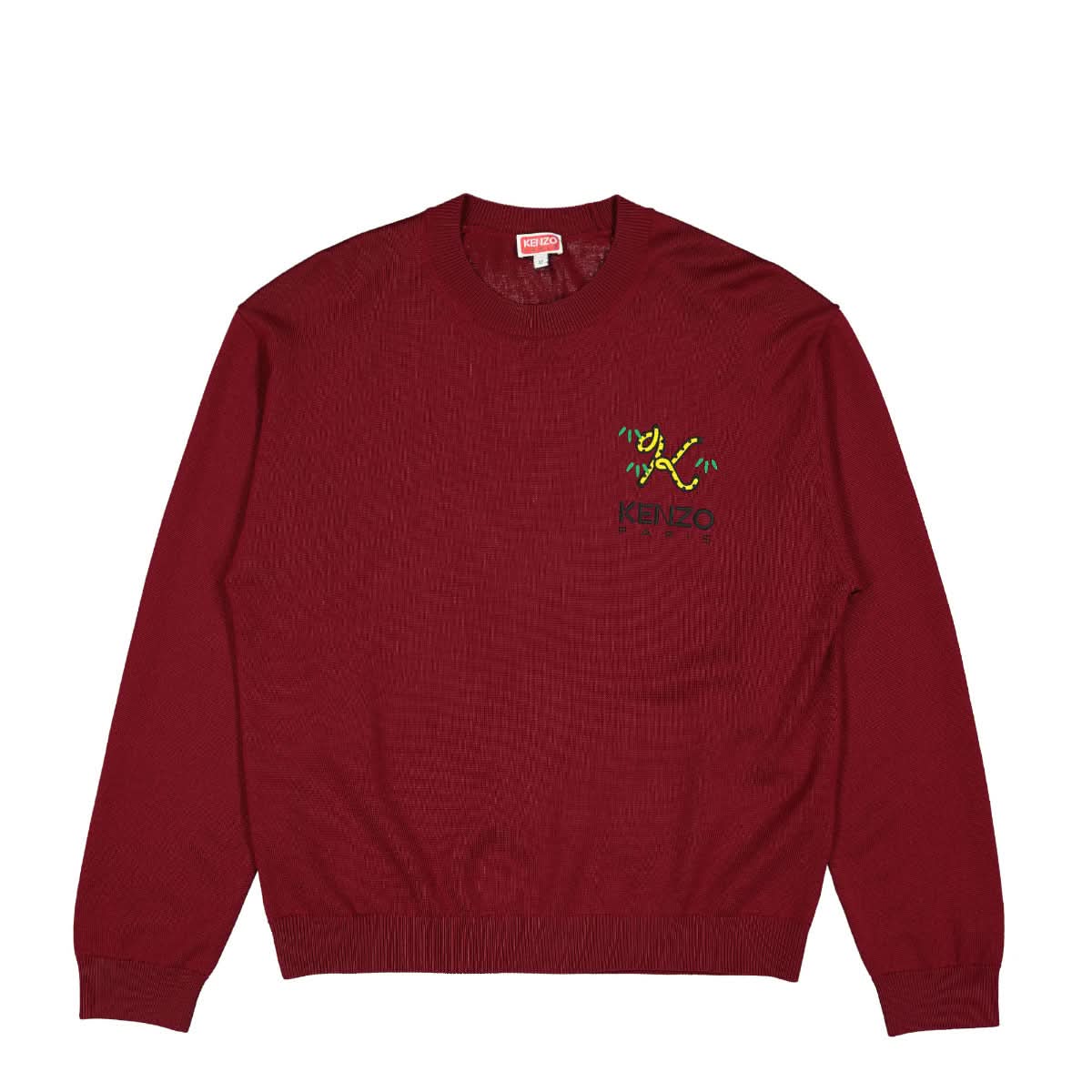 KENZO Crest Logo Regular Jumper Red Detail view 1 | Gate