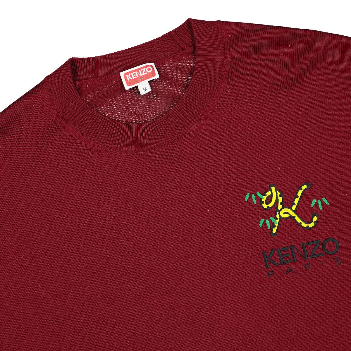 KENZO Crest Logo Regular Jumper Red Detail view 3 | Gate
