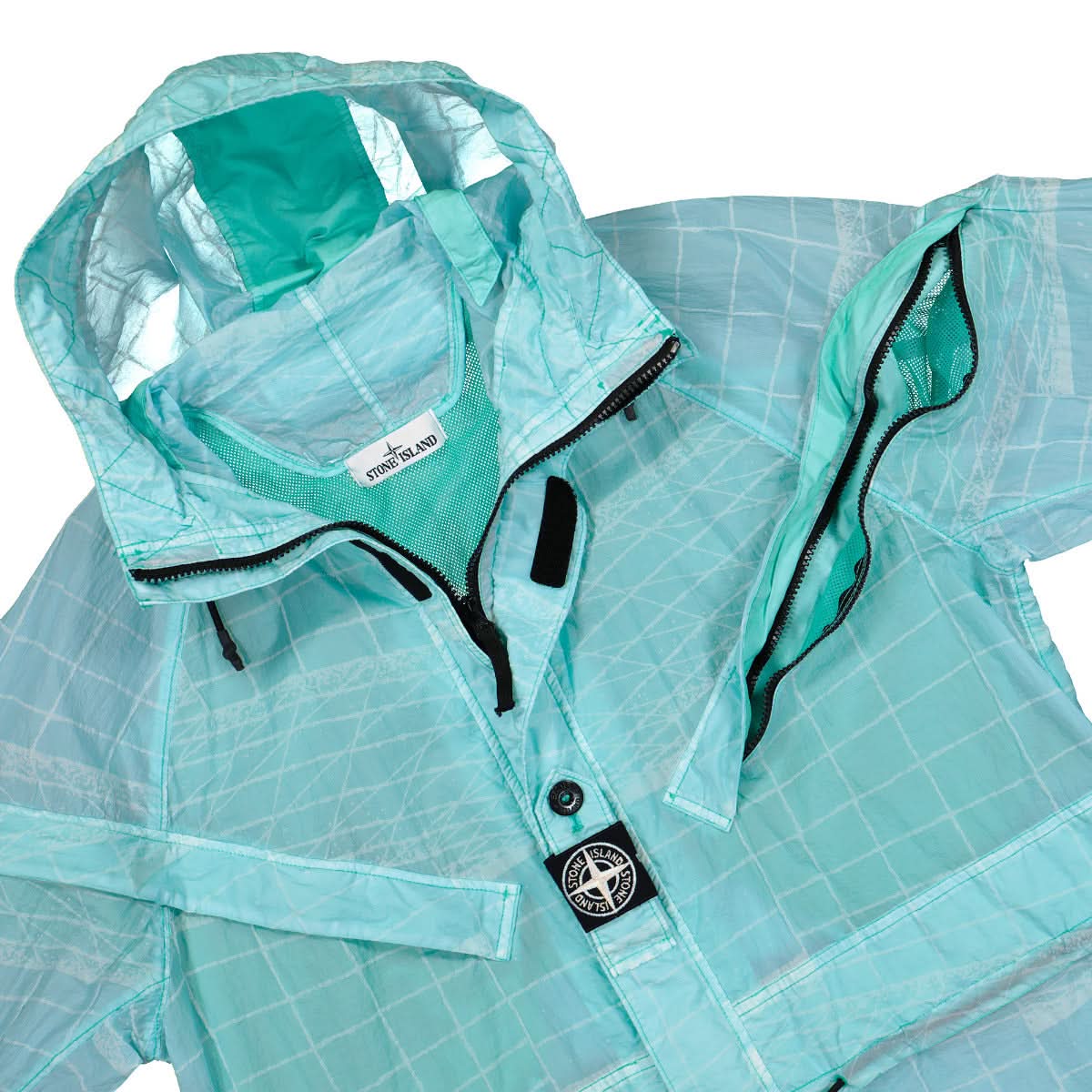 Stone Island Parka Blue,Green Detail view 3 | Gate