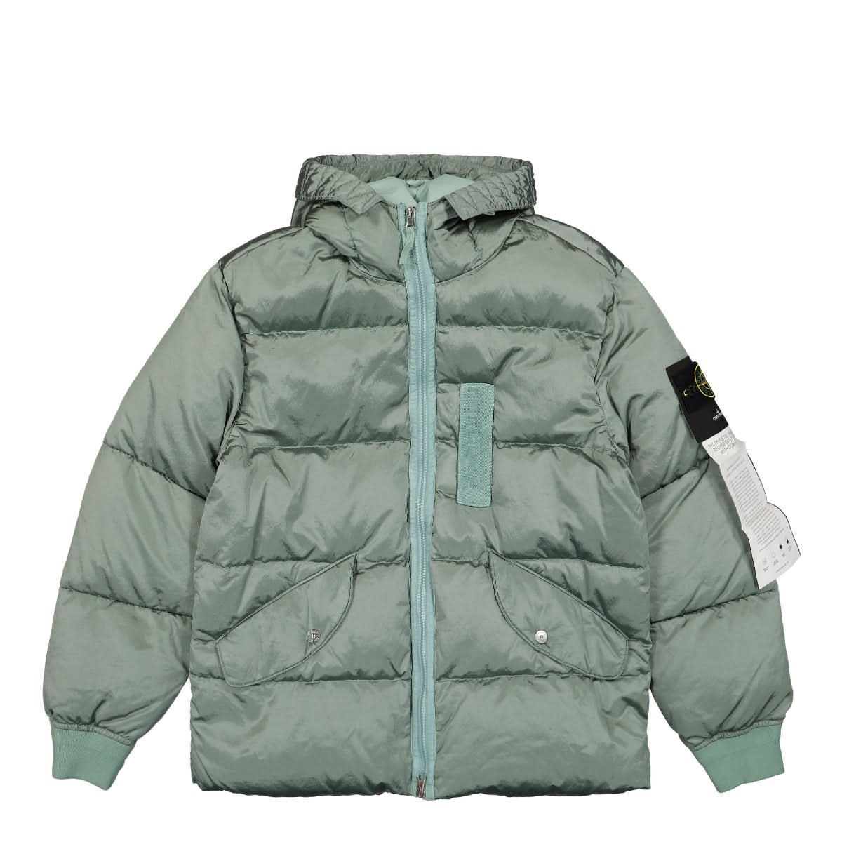 Stone Island Real Down Jacket Olive Detail view 1 | Gate