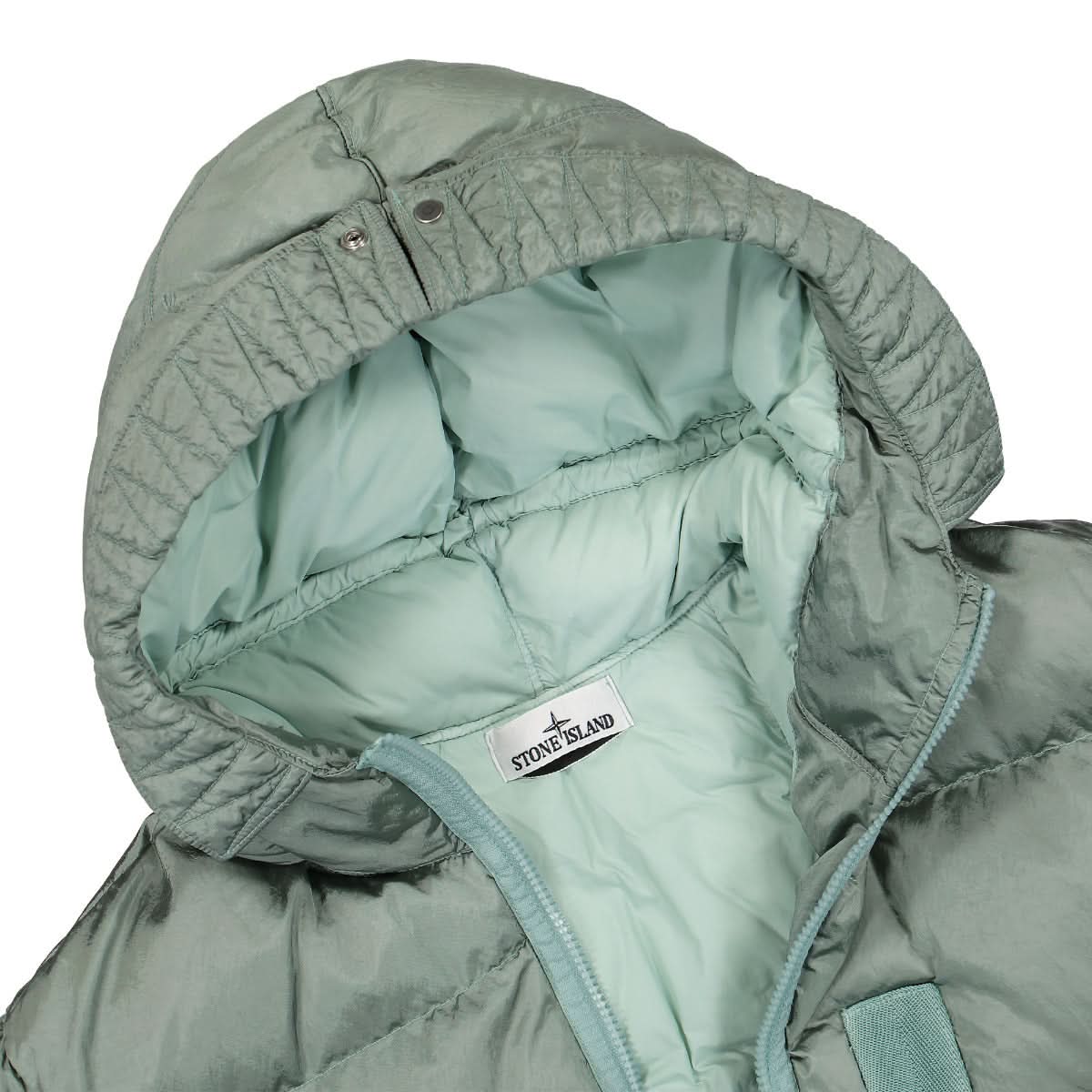 Stone Island Real Down Jacket Olive Detail view 3 | Gate