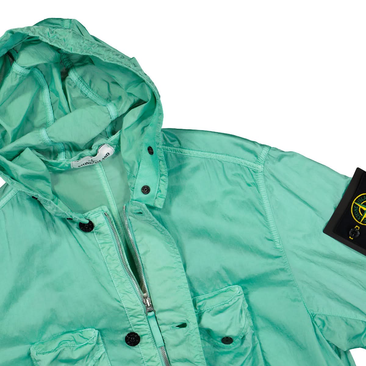 Stone Island Jacket Blue,Green Detail view 3 | Gate
