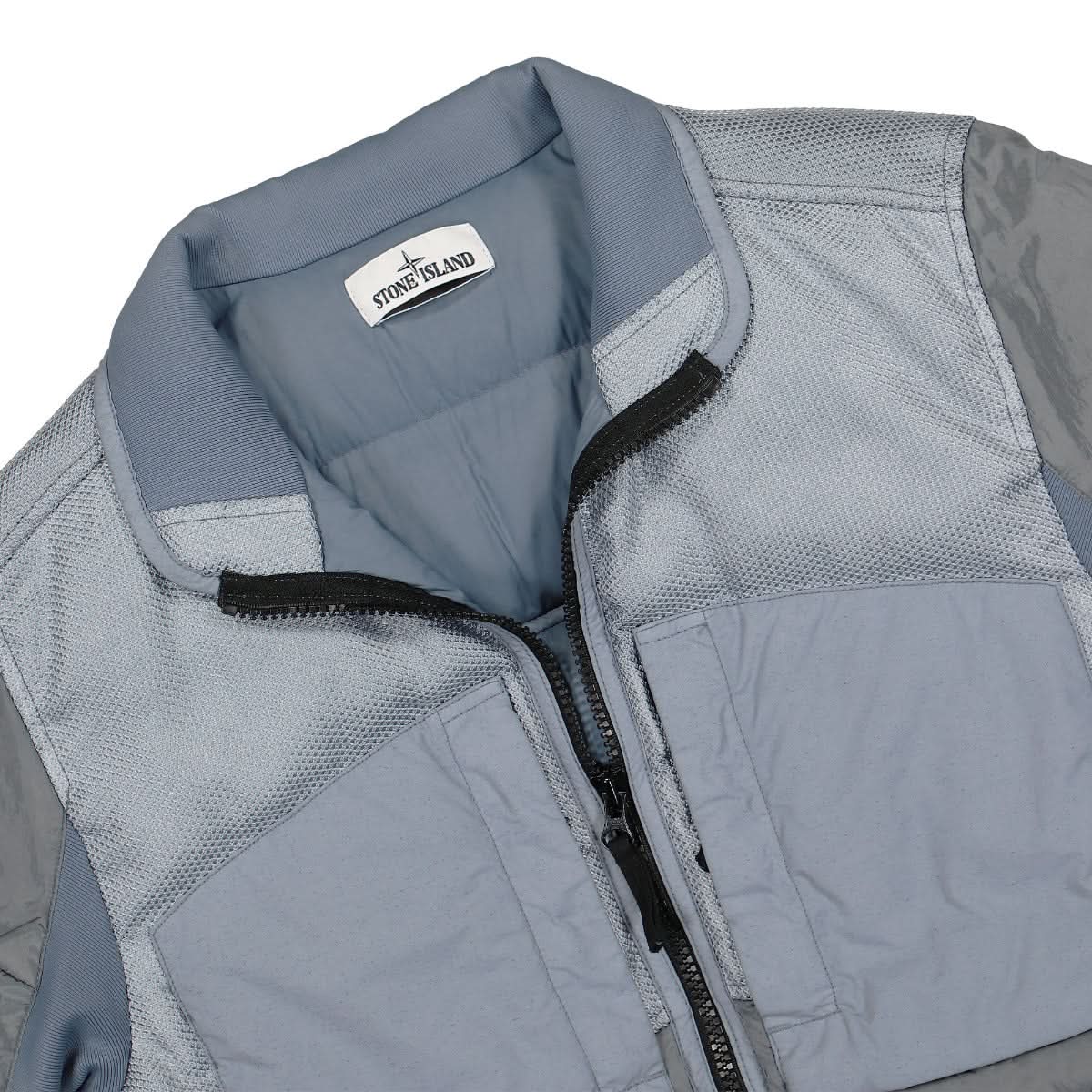 Stone Island Real Down Jacket Grey Detail view 3 | Gate