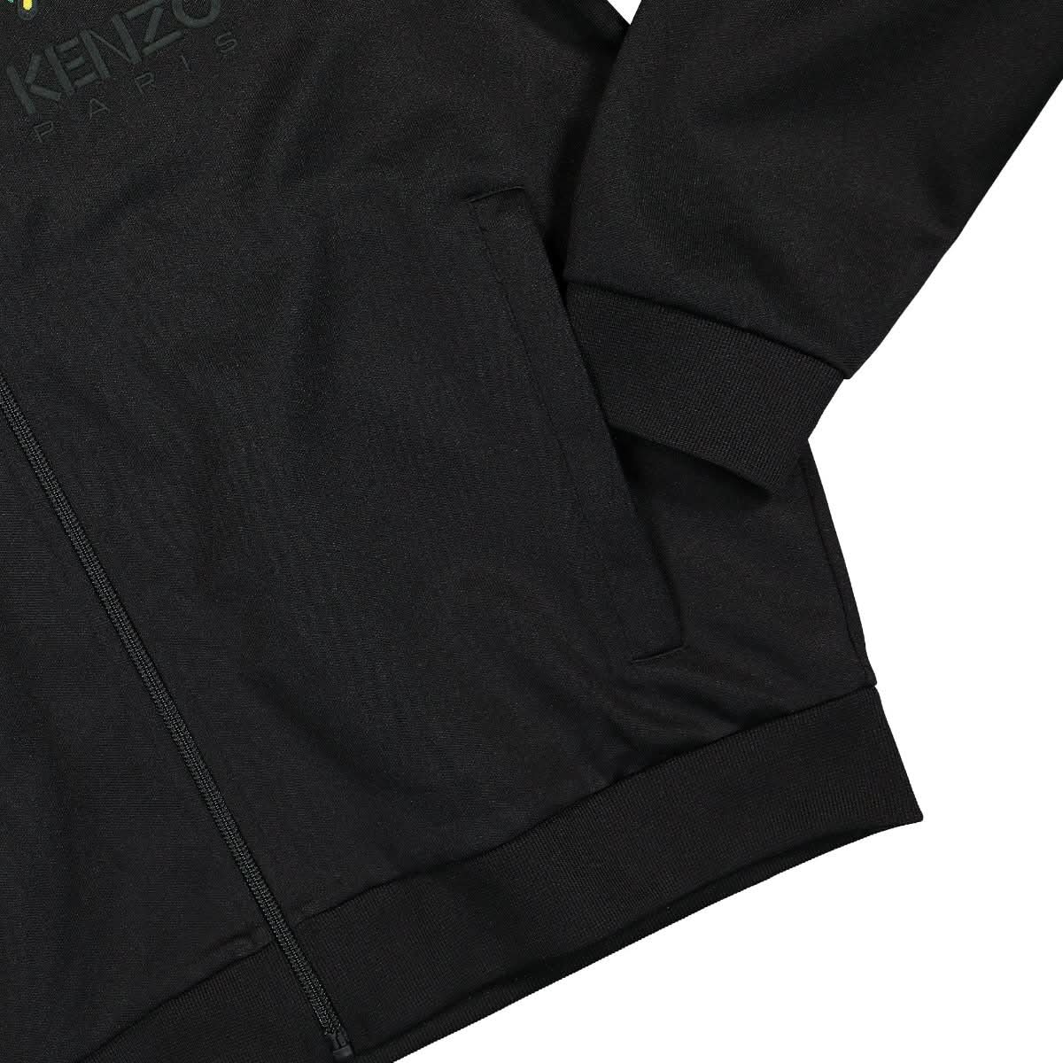 KENZO Crest Logo Regular Zip Jacket Black Detail view 4 | Gate