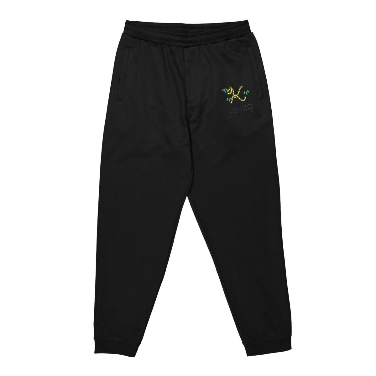 KENZO Crest Logo Regular Track Pant Black Detail view 1 | Gate