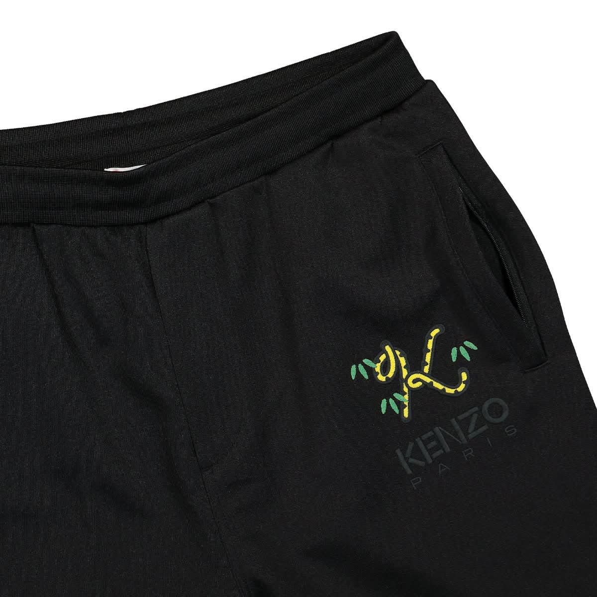 KENZO Crest Logo Regular Track Pant Black Detail view 4 | Gate