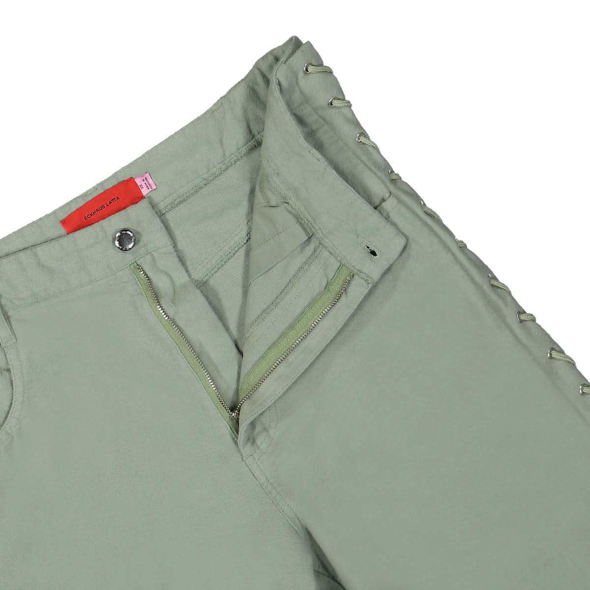Eckhaus Latta Laced Pant Green Detail view 4 | Gate