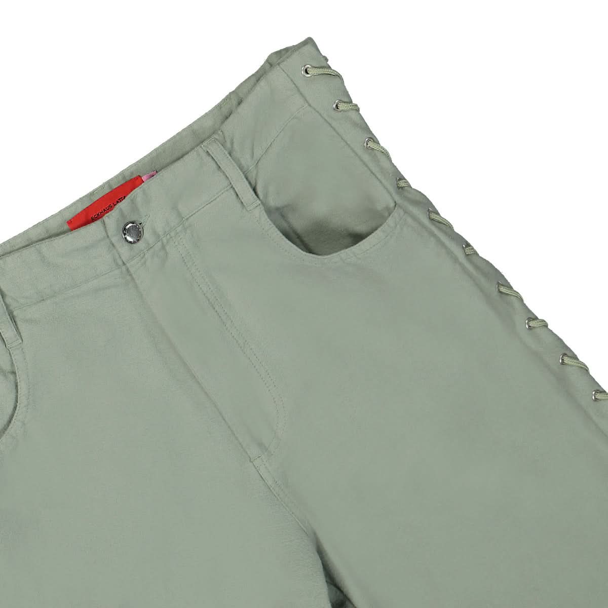 Eckhaus Latta Laced Pant Green Detail view 5 | Gate