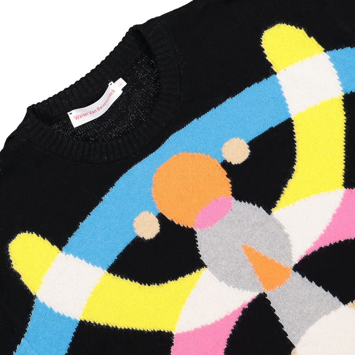 Walter Van Beirendonck Hyper Walter Knit With Collar Black Detail view 4 | Gate