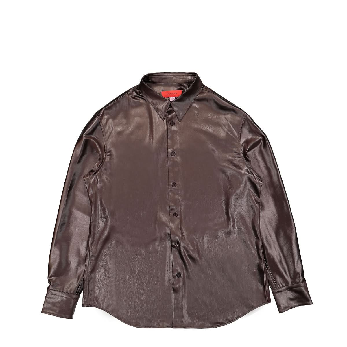 Eckhaus Latta Open Back Buttondown Brown Detail view 1 | Gate