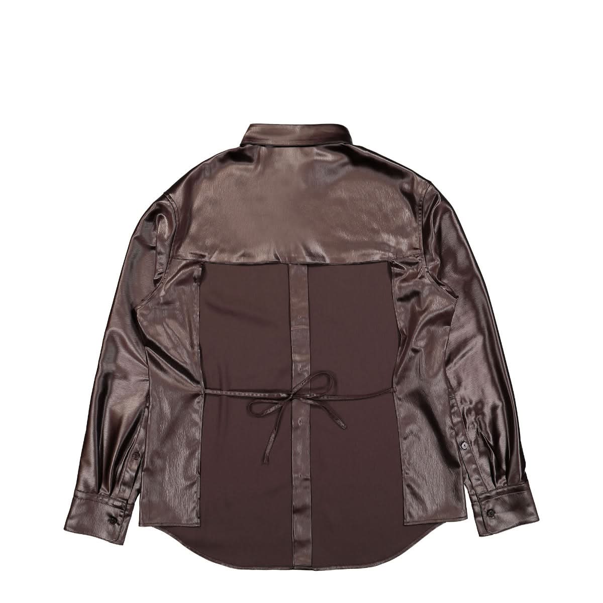 Eckhaus Latta Open Back Buttondown Brown Detail view 2 | Gate