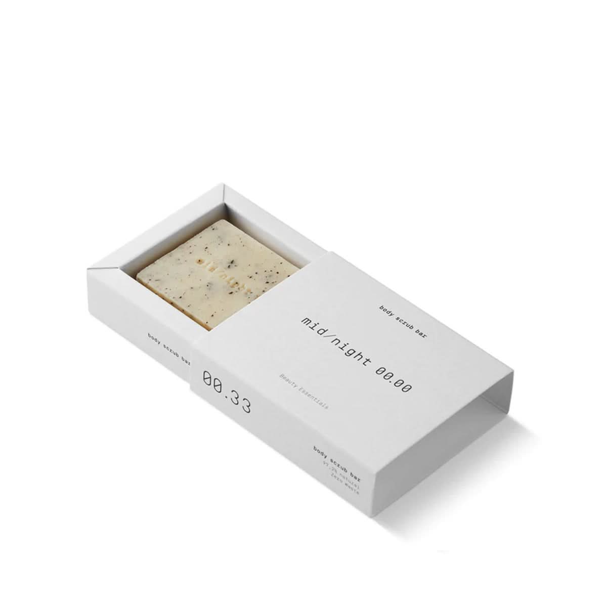 mid/night 00.00 Body Scrub Bar 00.33 100g  Detail view 1 | Gate
