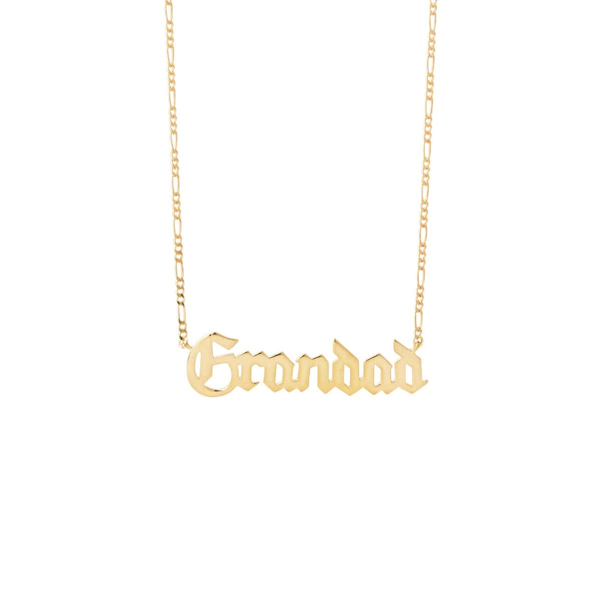Maria Black Grandad Necklace Gold Detail view 1 | Gate