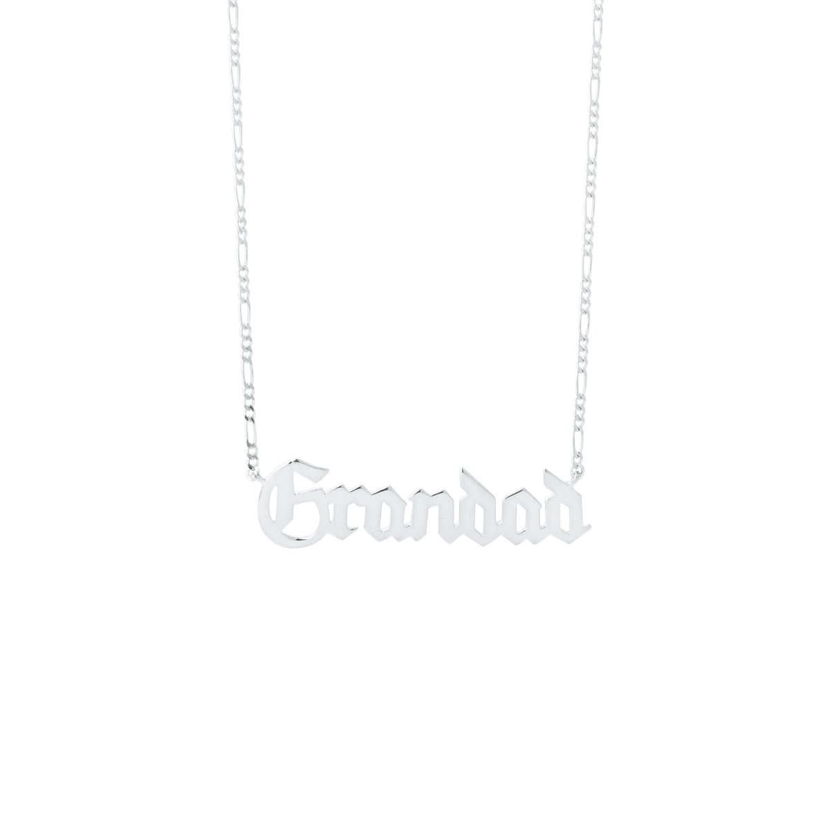 Maria Black Grandad Necklace Silver Detail view 1 | Gate