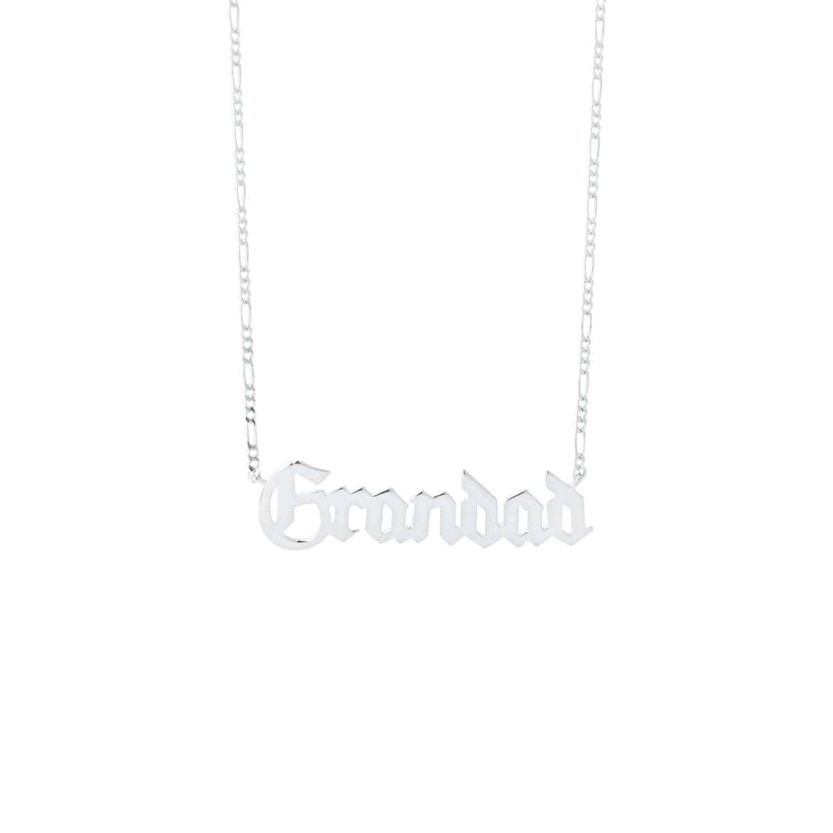 Maria Black Grandad Necklace Silver Detail view 1 | Gate