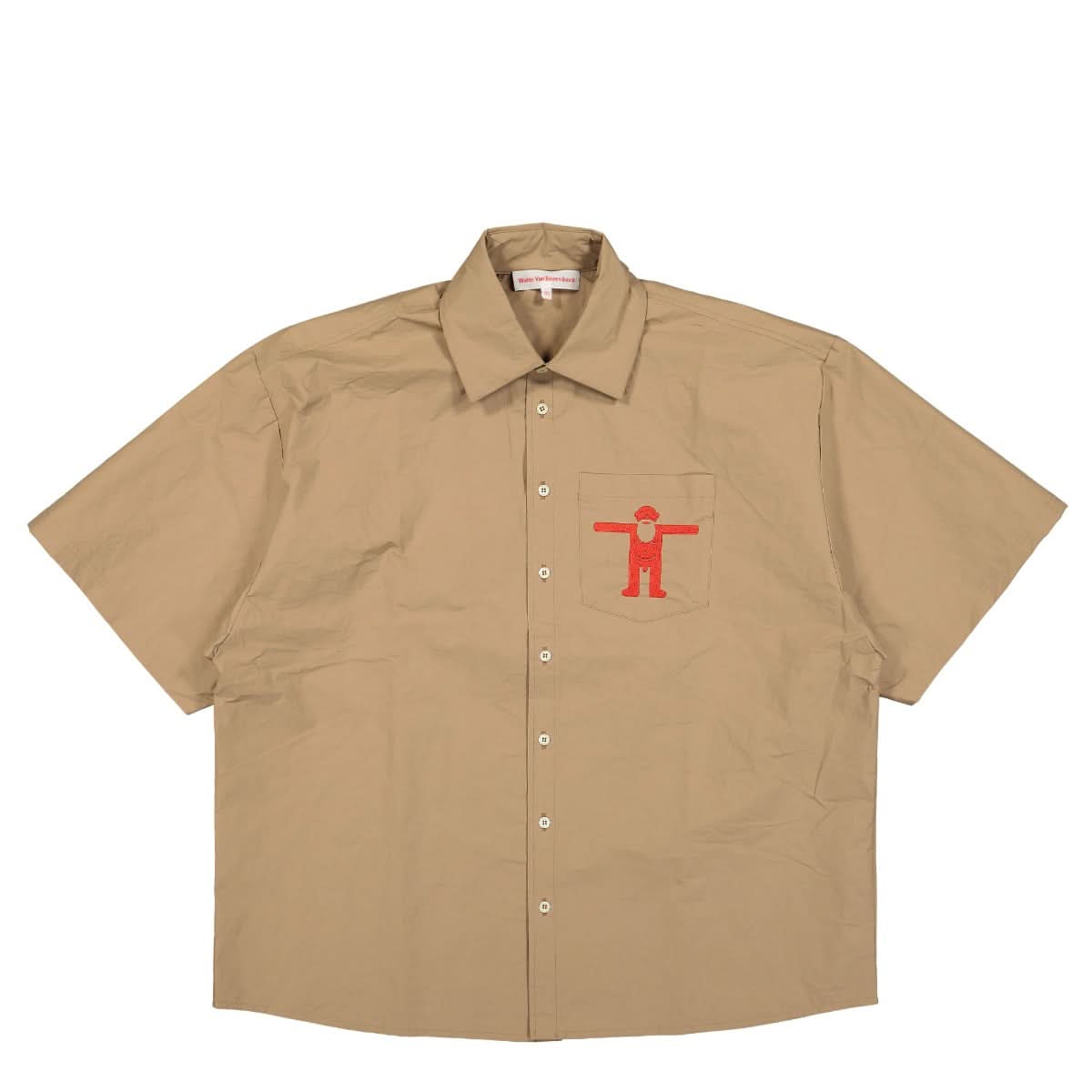 Walter Van Beirendonck Star Shirt Short Sleeves OS Brown,Red Detail view 1 | Gate