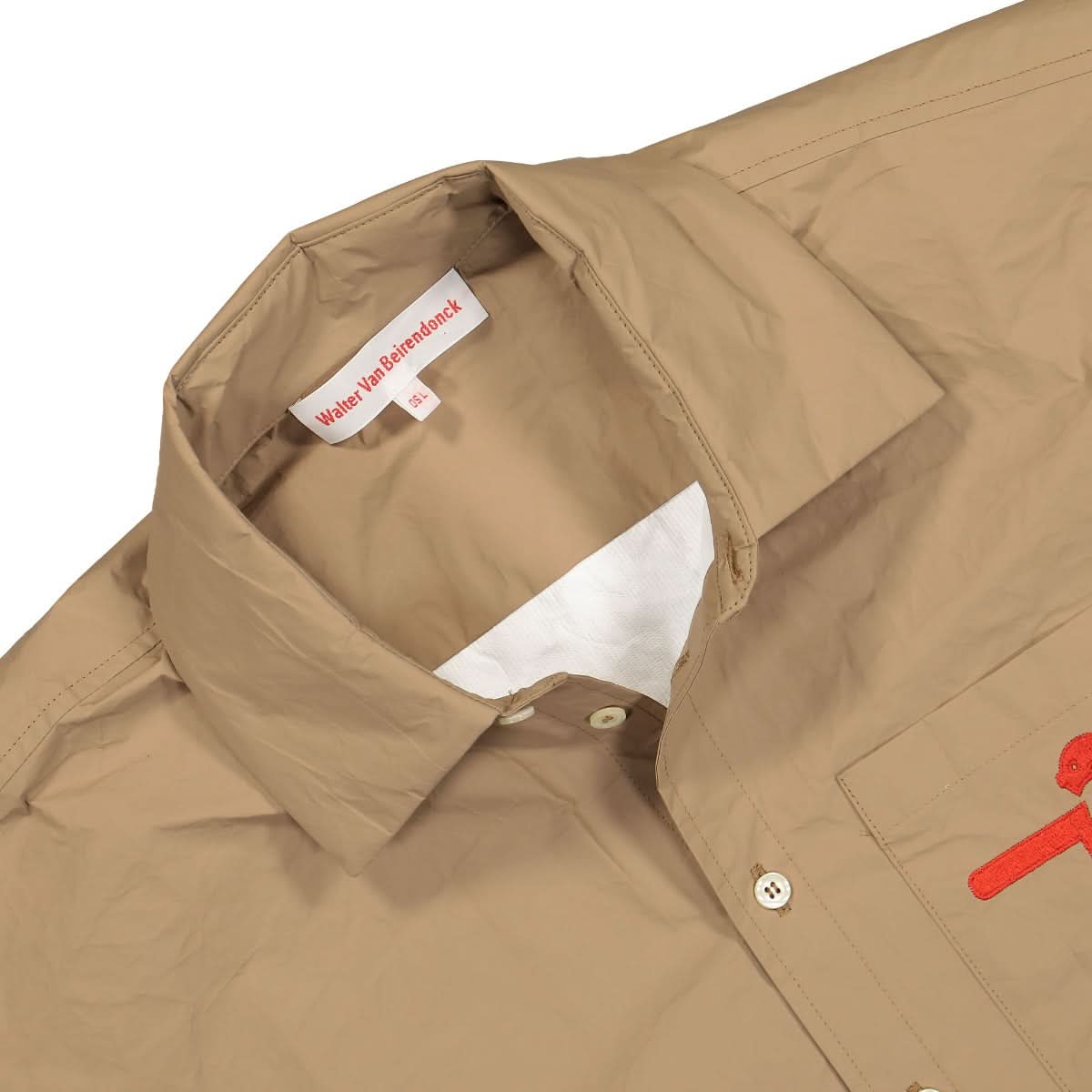 Walter Van Beirendonck Star Shirt Short Sleeves OS Brown,Red Detail view 3 | Gate