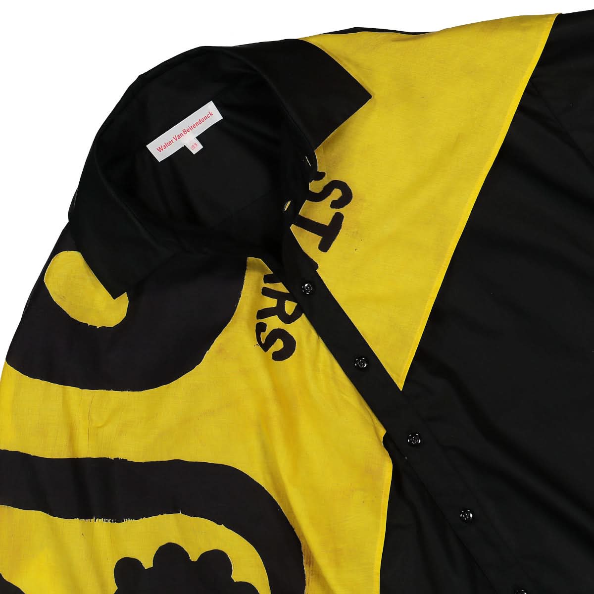 Walter Van Beirendonck Painting Shirt Oversized Black,Yellow Detail view 3 | Gate