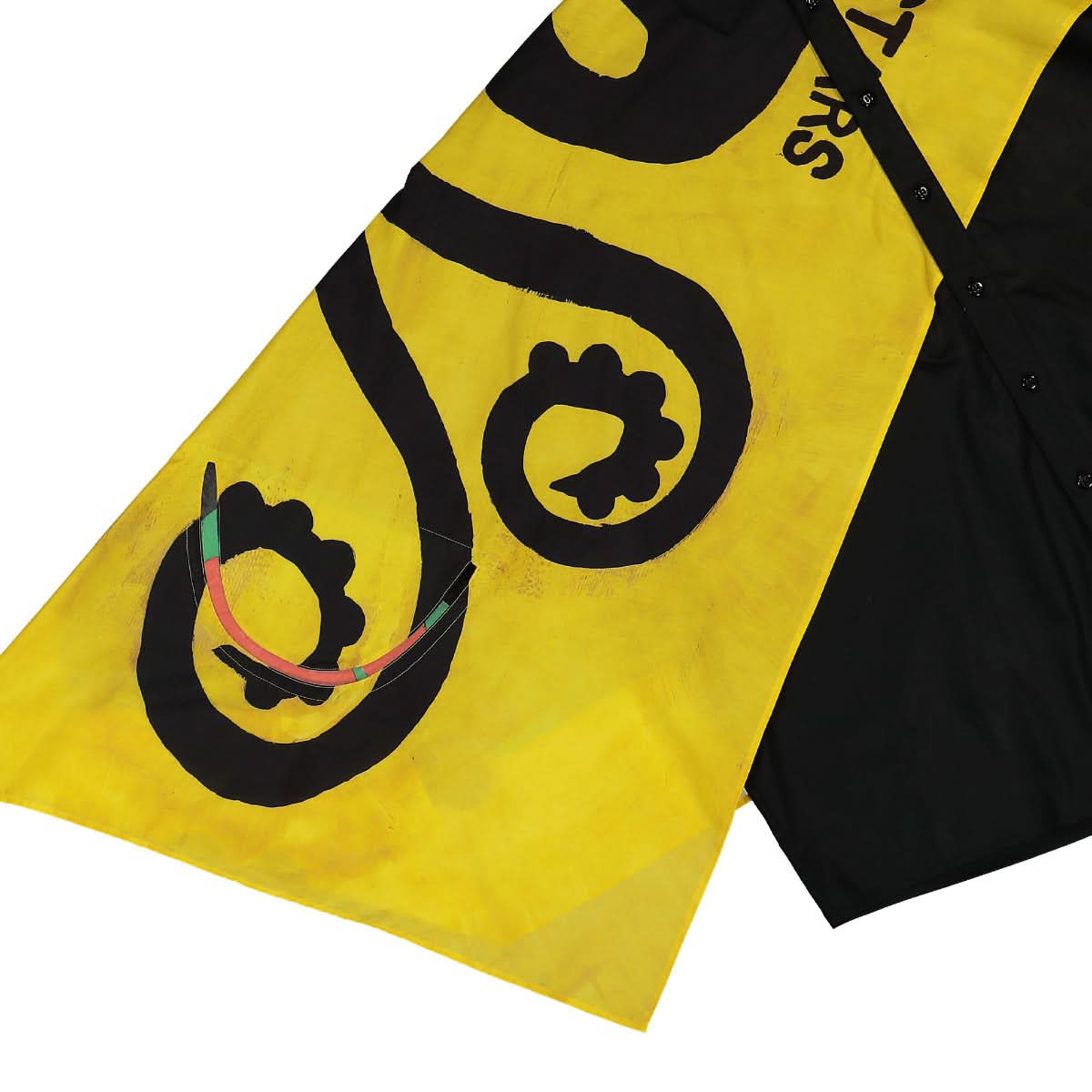 Walter Van Beirendonck Painting Shirt Oversized Black,Yellow Detail view 5 | Gate