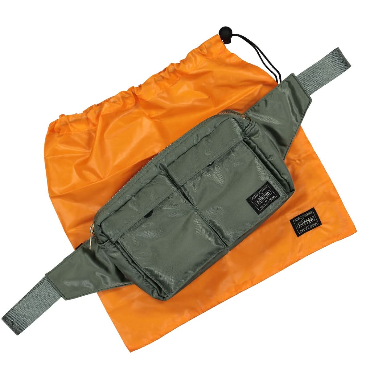 Porter-Yoshida & Co. Tanker Waist Bag Green Detail view 5 | Gate
