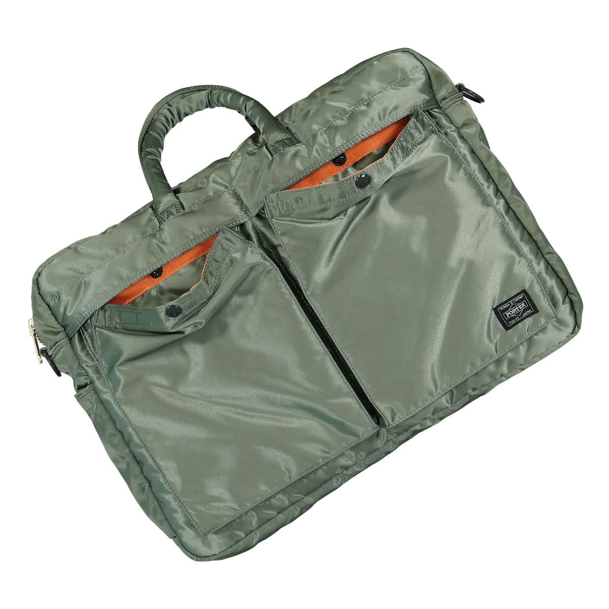 Porter-Yoshida & Co. Tanker 2Way Overnight Briefcase Green Detail view 3 | Gate