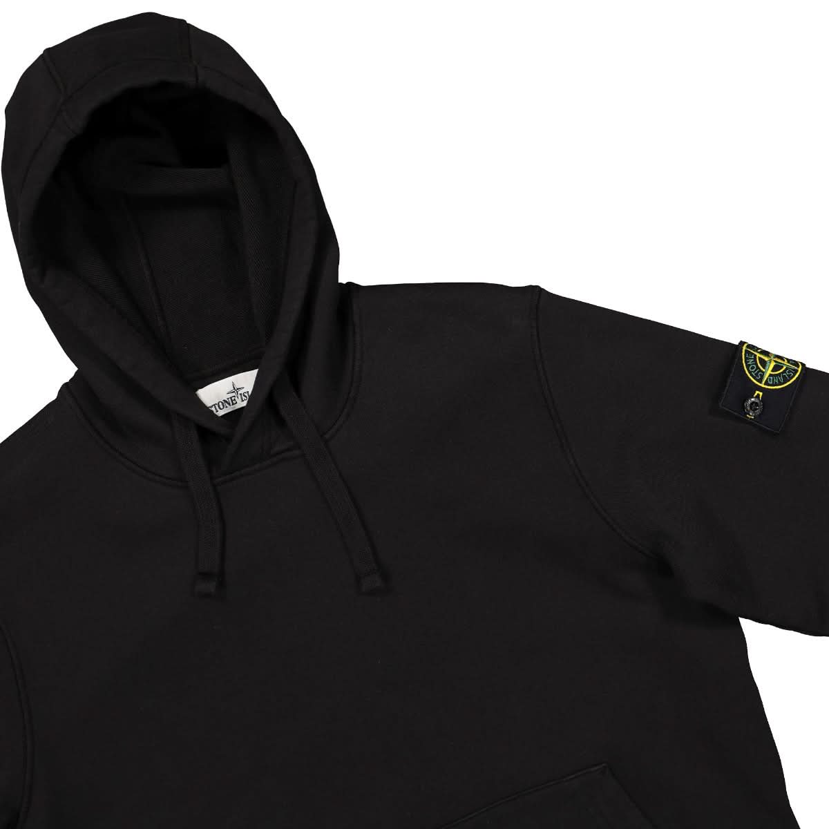 Stone Island Hooded Sweat-Shirt Black Detail view 3 | Gate