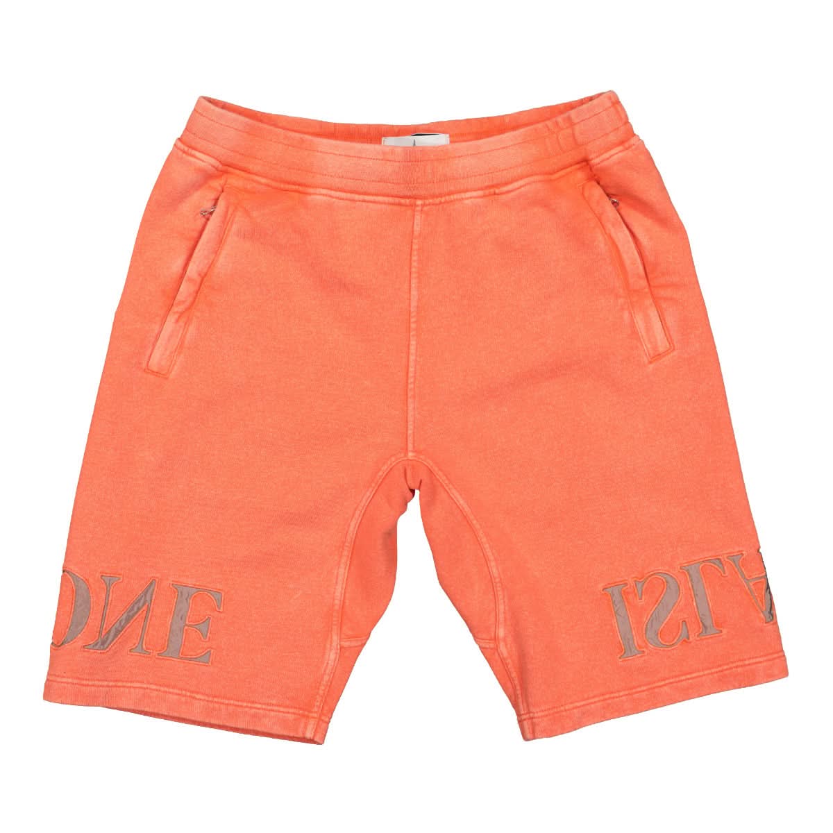 Stone Island Fleece Shorts Orange Detail view 1 | Gate