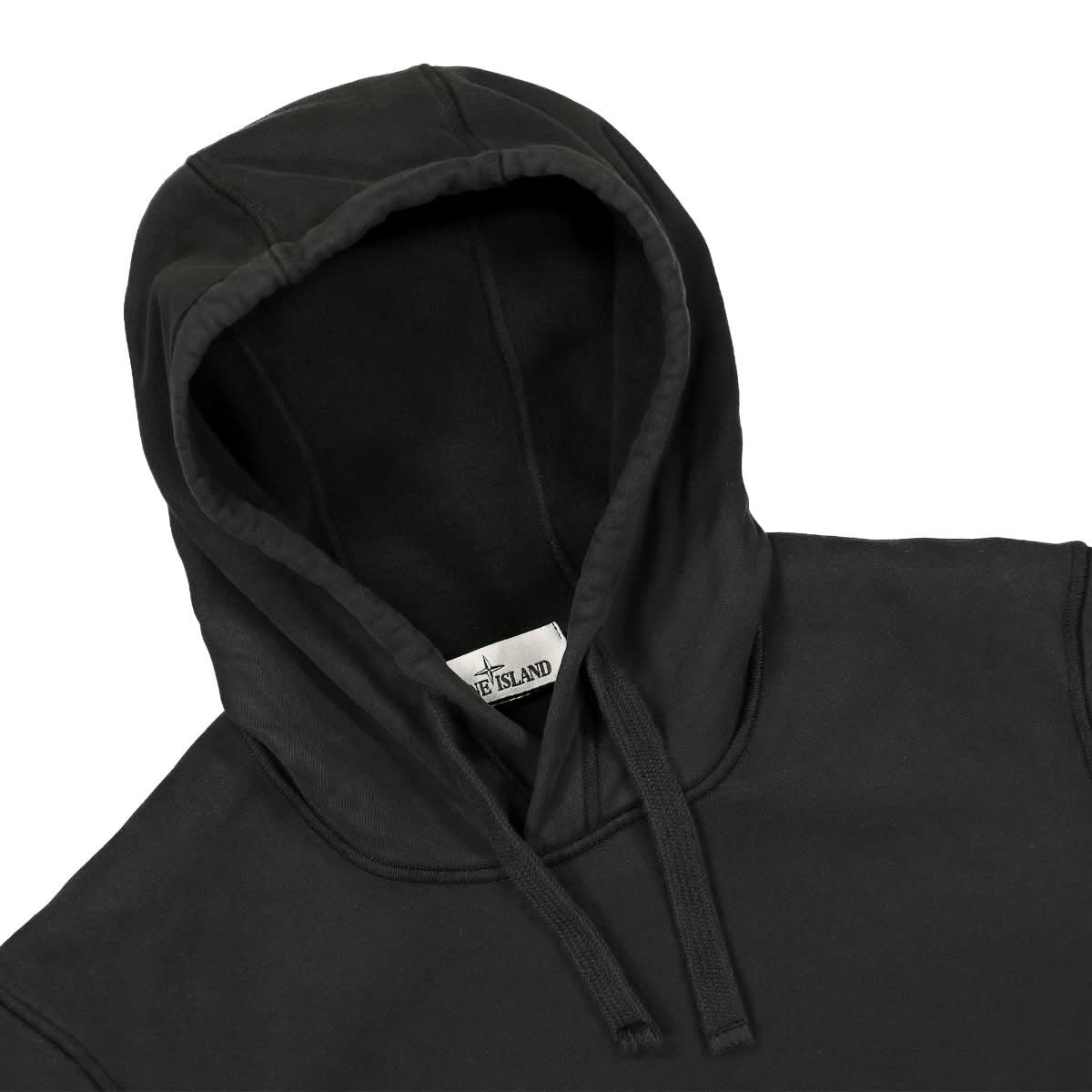 Stone Island Hooded Sweat-Shirt Black Detail view 3 | Gate