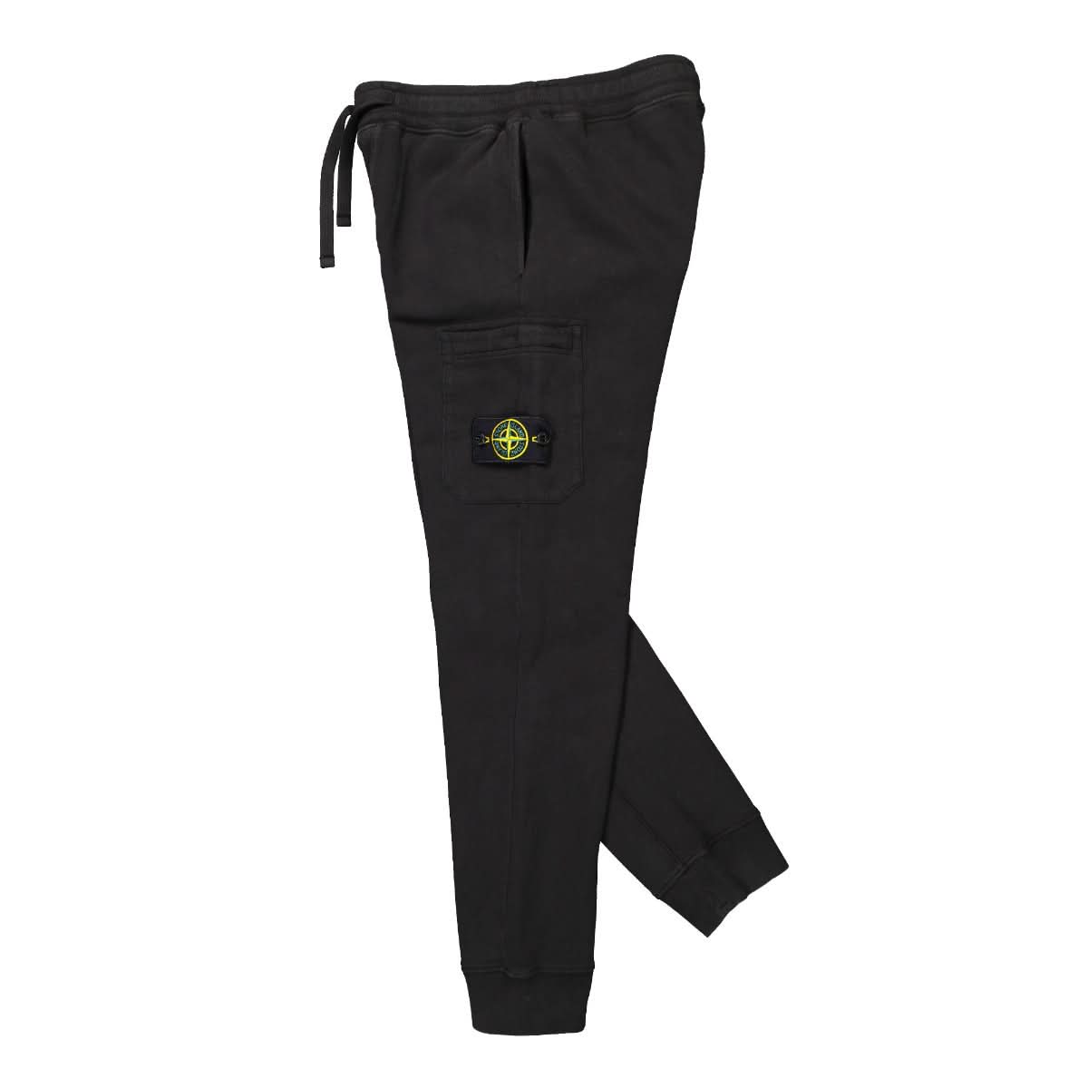 Stone Island Fleece Pants Black Detail view 3 | Gate