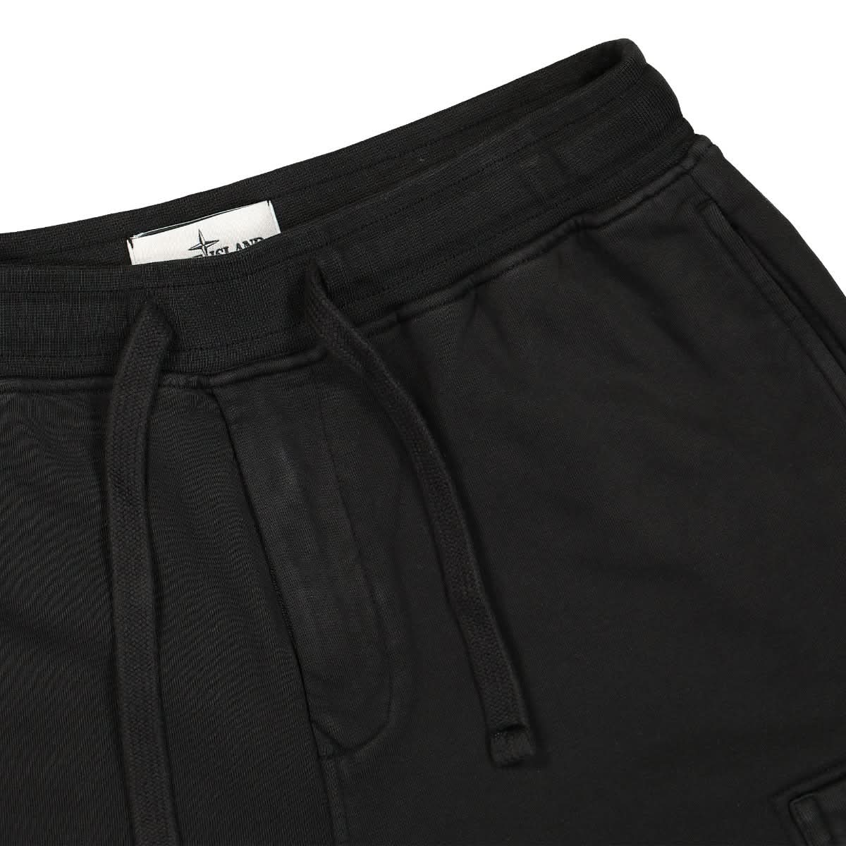 Stone Island Fleece Shorts Black Detail view 3 | Gate