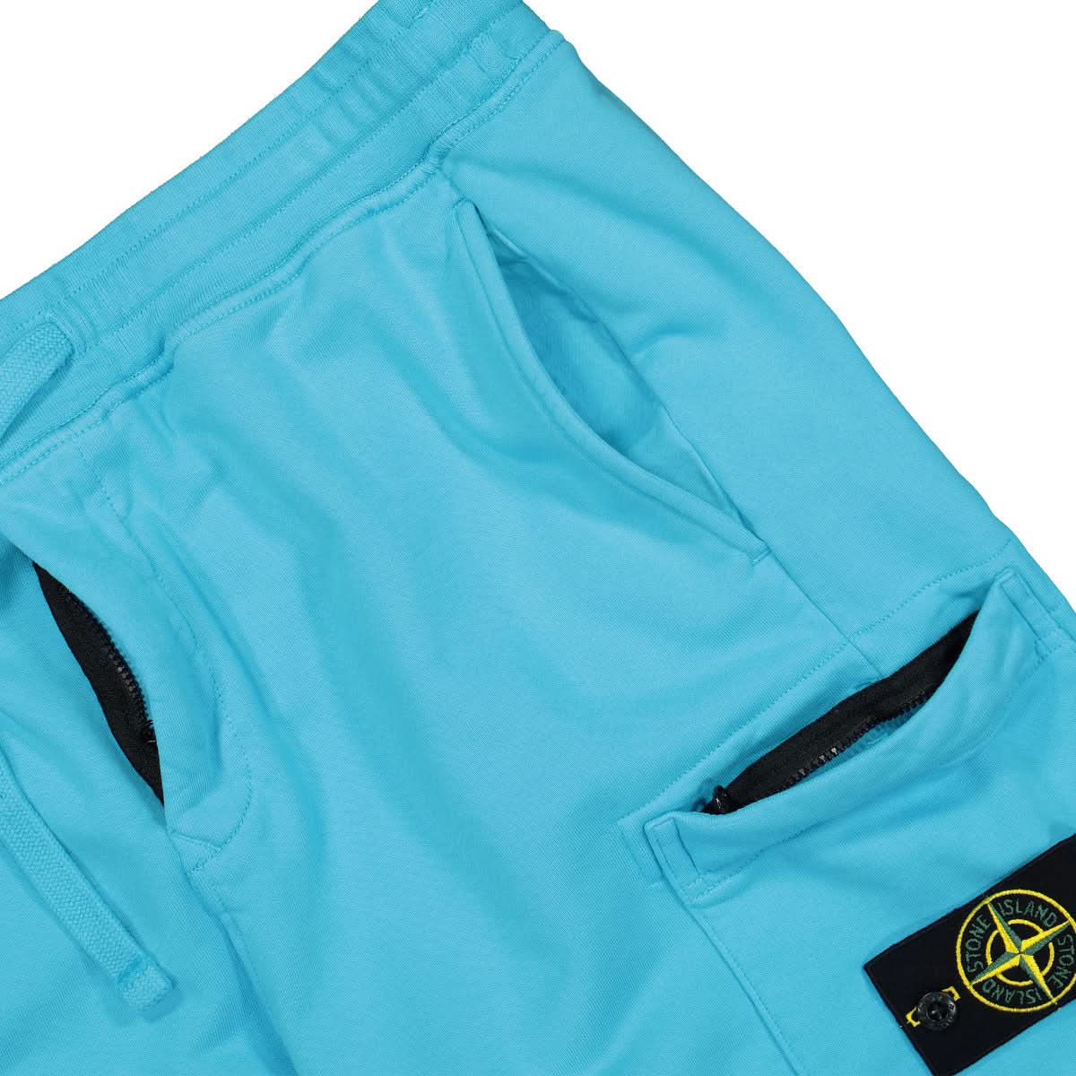 Stone Island Fleece Shorts Blue Detail view 4 | Gate
