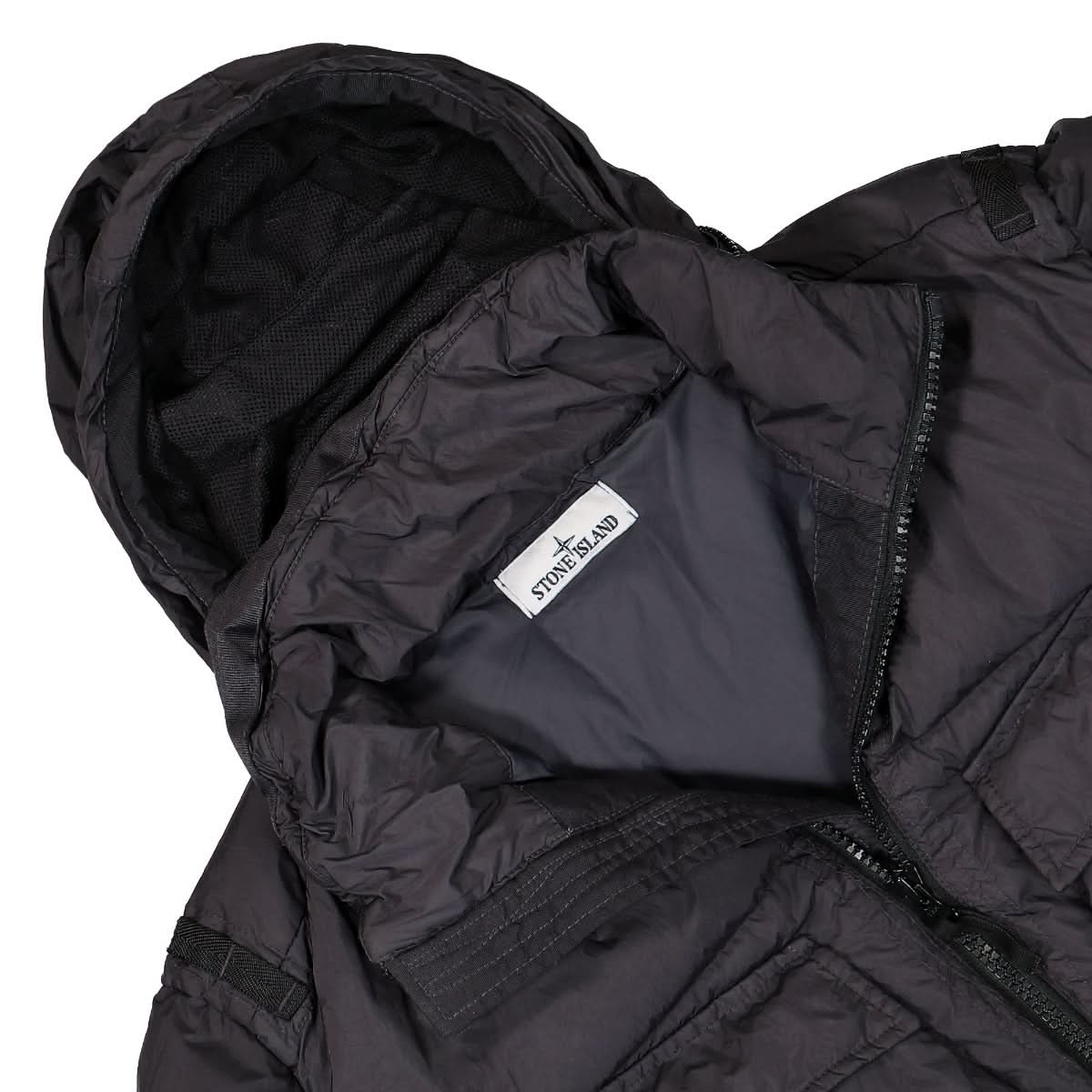 Stone Island Garment Dyed Crinkle Down Jacket Detail view 3 | Gate