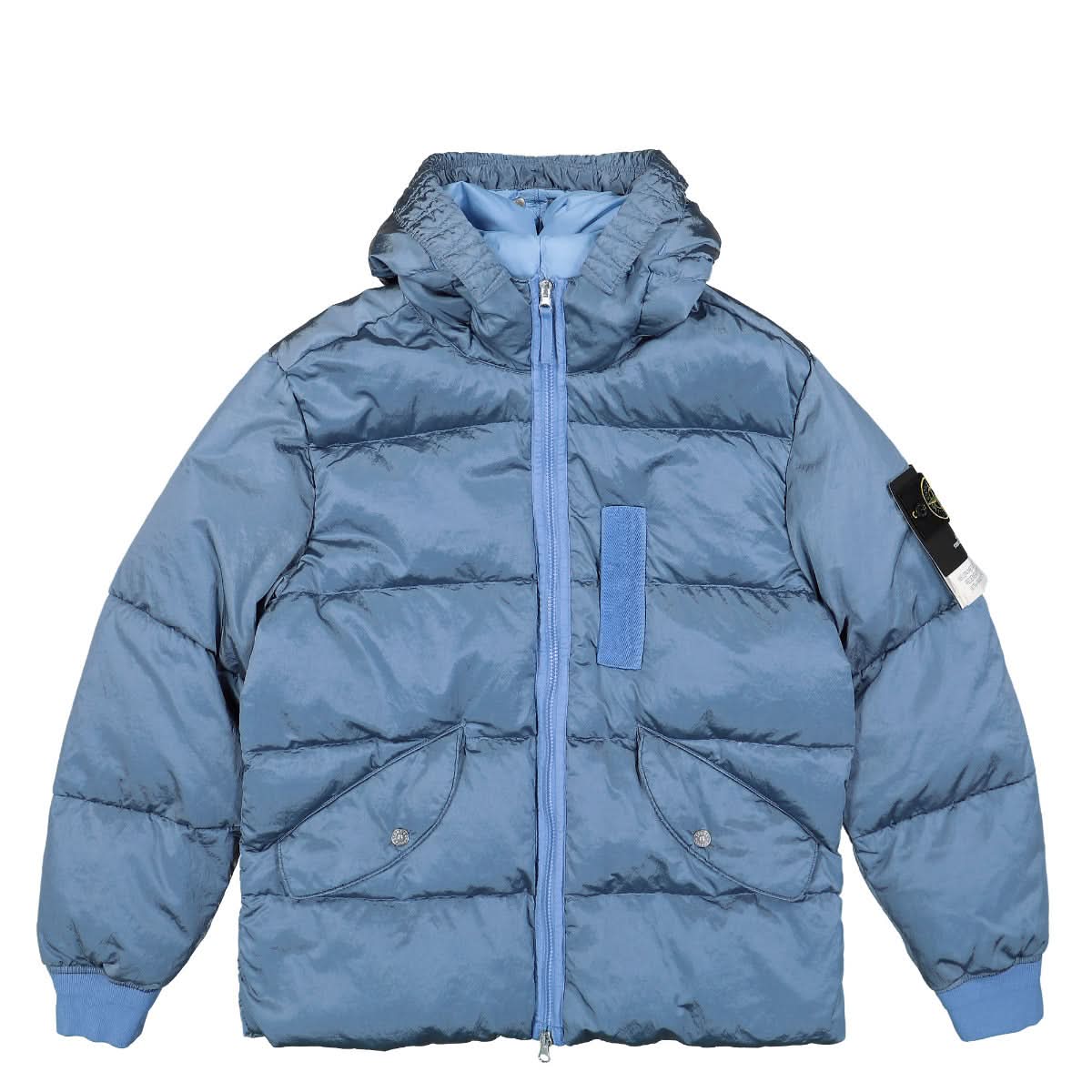 Stone Island Real Down Jacket Blue Detail view 1 | Gate